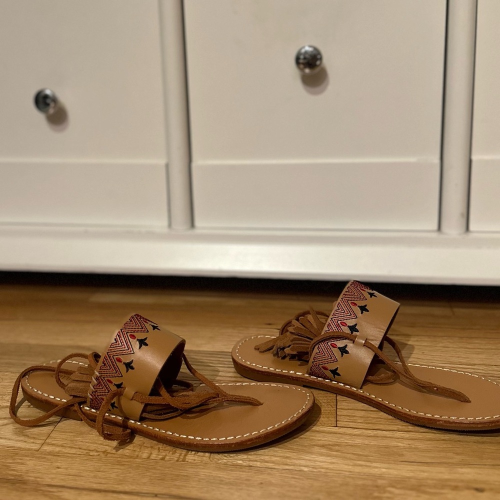 Soludos tie up flat sandal